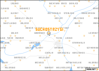 map of Suchostrzygi