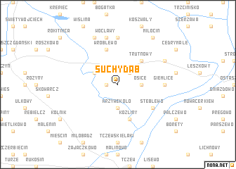 map of Suchy Dąb