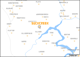 map of Suck Creek