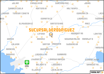 map of Sucursal de Rodríguez