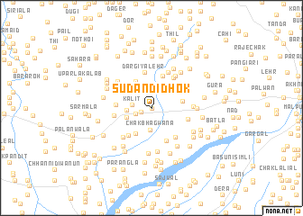 map of Sudān di Dhok