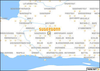 map of Süderdonn