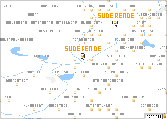 map of Süderende