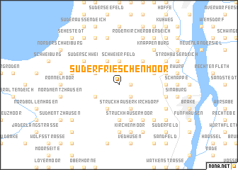 map of Süderfrieschenmoor