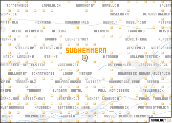 map of Südhemmern