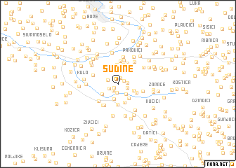 map of Šudine