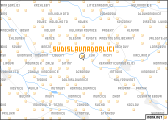 map of Sudislav nad Orlicí