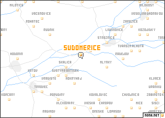 map of Sudoměřice