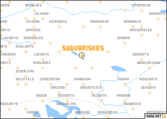 map of Sudvariškės