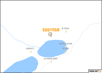 map of Sudynda