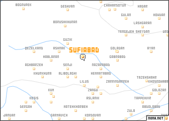 map of Şūfīābād