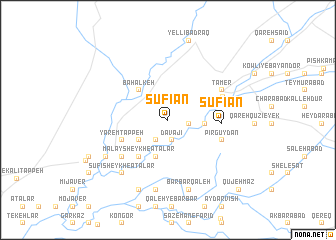map of Şūfīān