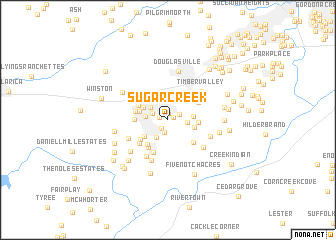 map of Sugar Creek