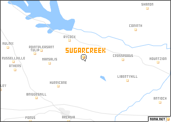 map of Sugar Creek