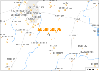 map of Sugar Grove