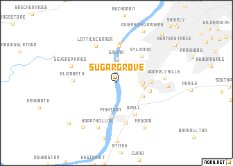 map of Sugar Grove