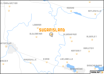 map of Sugar Island