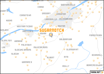 map of Sugar Notch