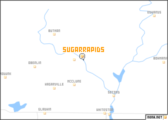 map of Sugar Rapids