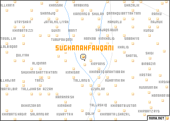 map of Şūghānah Fawqānī