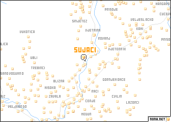 map of Šujaci