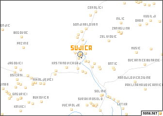 map of Šujica