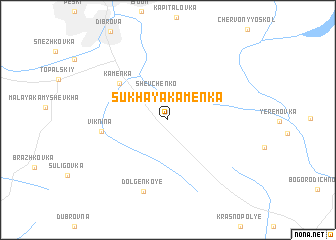 map of Sukhaya Kamenka