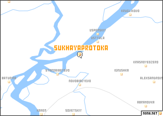 map of Sukhaya Protoka