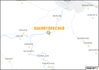 map of Sukhaya Rechka