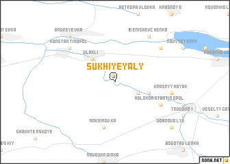 map of Sukhiye Yaly