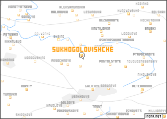 map of Sukhogolovishche