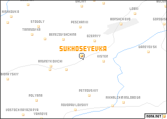 map of Sukhoseyevka