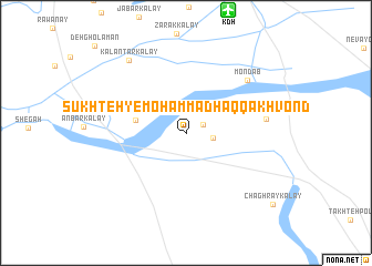 map of Sūkhteh-ye Moḩammad Ḩaqq Ākhvond