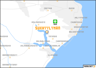 map of Sukhyy Lyman