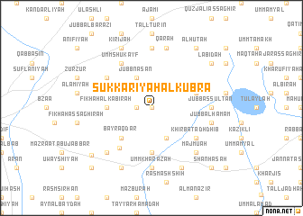 map of Sukkarīyah al Kubrá