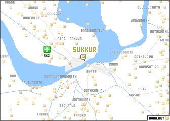 map of Sukkur