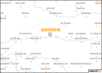 map of Sukniškis