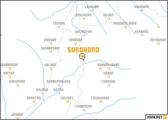 map of Sukowono