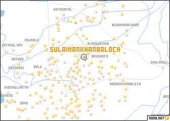 map of Sulaimān Khān Baloch