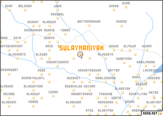 map of Sulaymānīyah