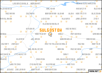 map of Sulgostów