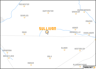 map of Sullivan