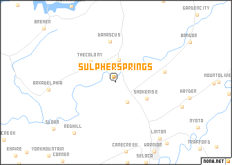 map of Sulpher Springs