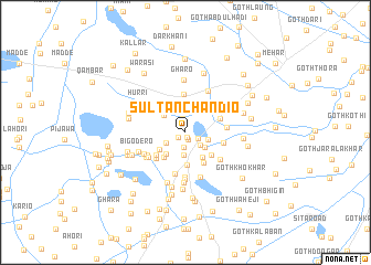 map of Sultān Chāndio