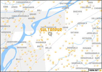 map of Sultānpur