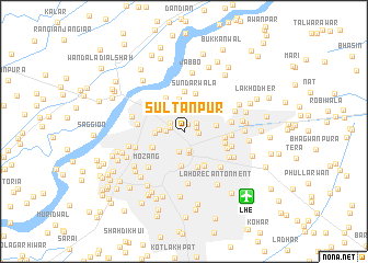 map of Sultanpur