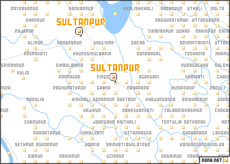 map of Sultānpur