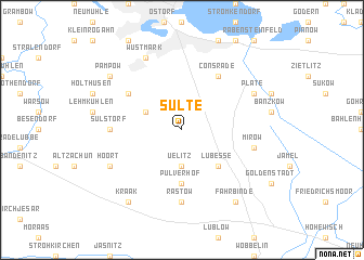 map of Sülte