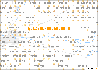 map of Sulzbach an der Donau