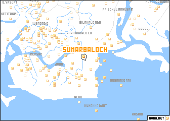 map of Sumār Baloch